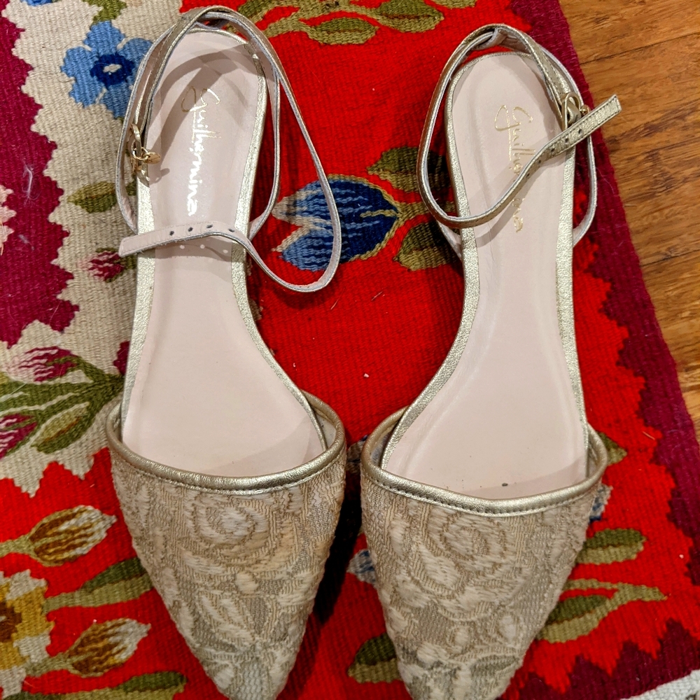 Anthropologie lace flats